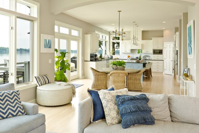 Kitchen and living area of a luxury home in St. Louis, MO